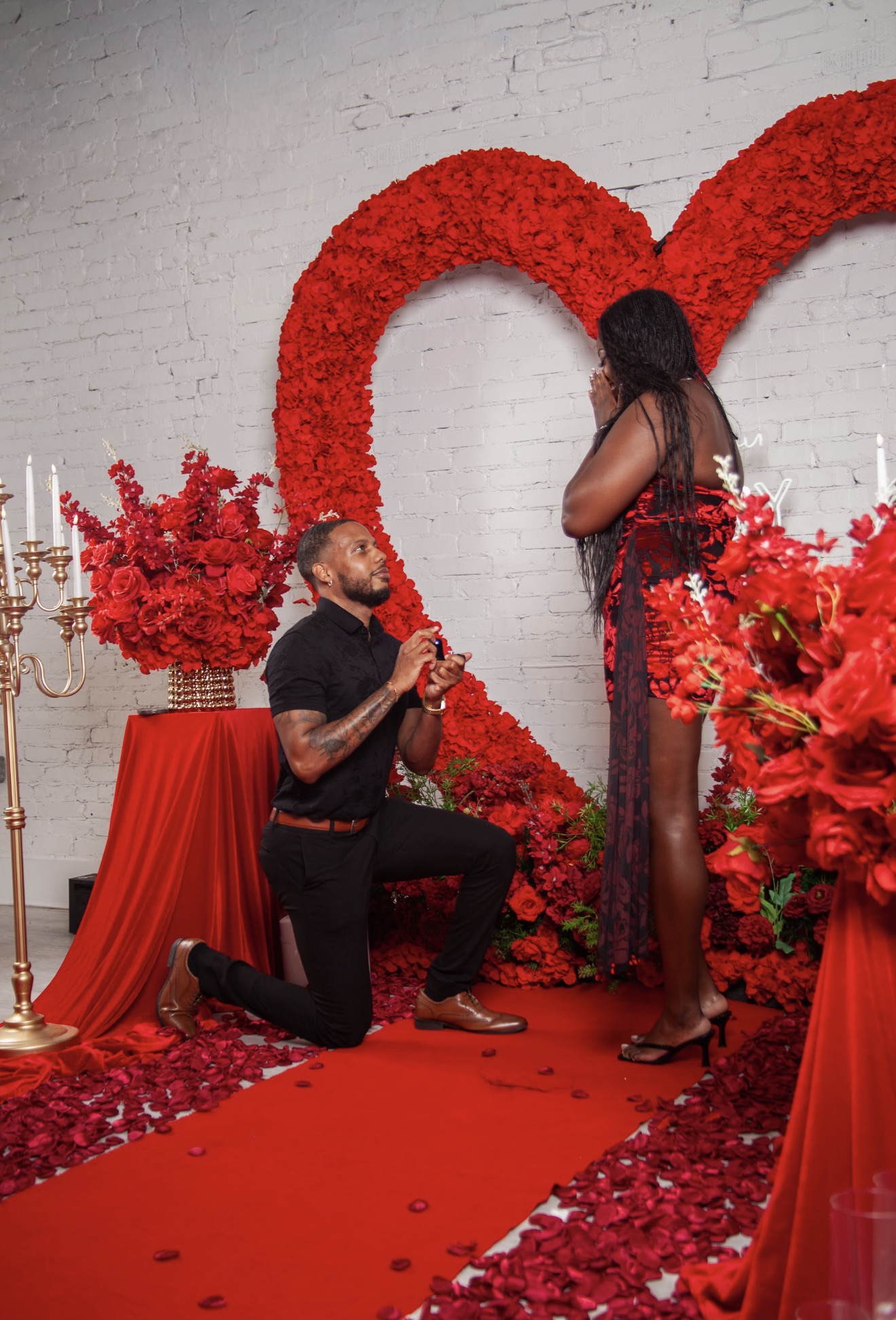 Luxury proposal setup in Atlanta