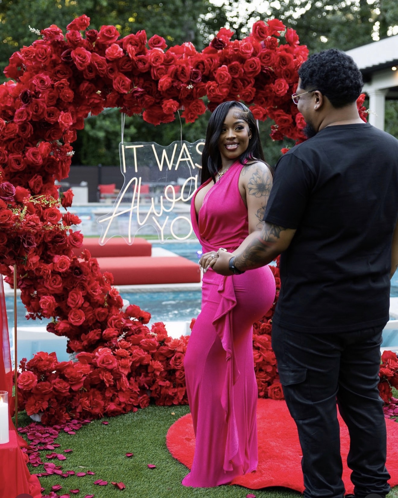 Luxury proposal setup in Atlanta