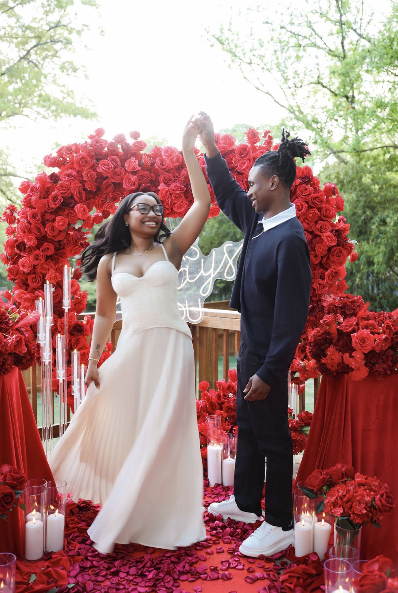 Luxury proposal setup in Atlanta